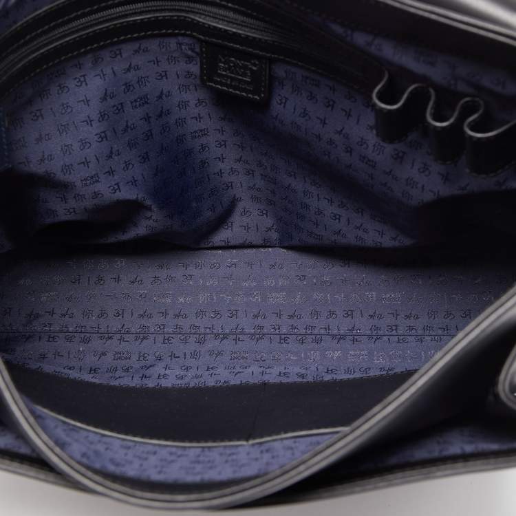 Pre Owned Montblanc Black Leather Sartorial Messenger Bag