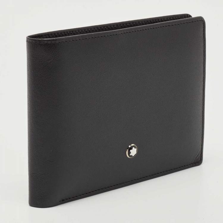 Pre Owned Montblanc Black Leather Meisterstuck Bifold Wallet