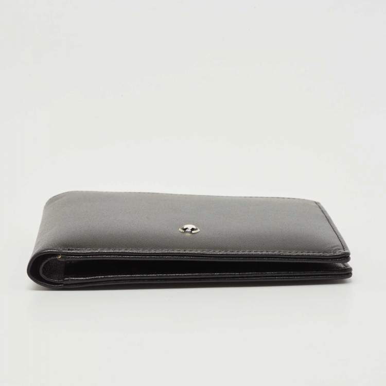 Pre Owned Montblanc Black Leather Meisterstuck Bifold Wallet