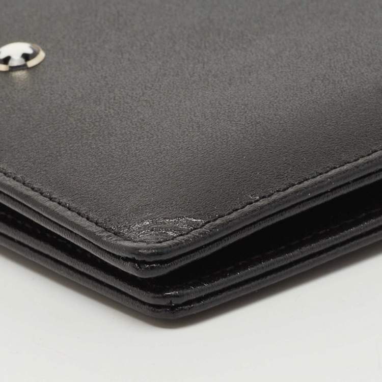 Pre Owned Montblanc Black Leather Meisterstuck Bifold Wallet
