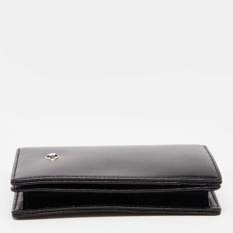 Pre Owned Montblanc Black Leather Meisterstück Business Card Holder 