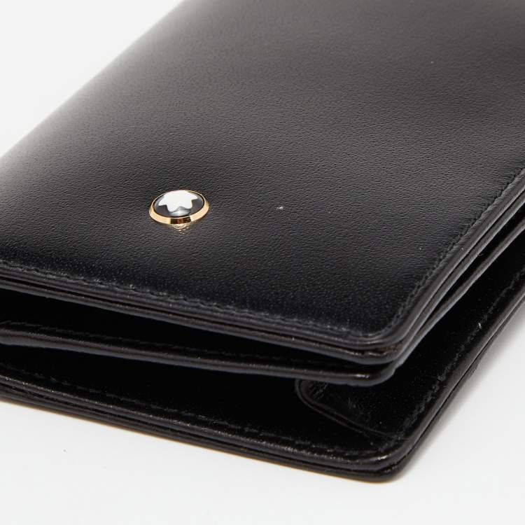 Pre Owned Montblanc Black Leather Meisterstück Business Card Holder 
