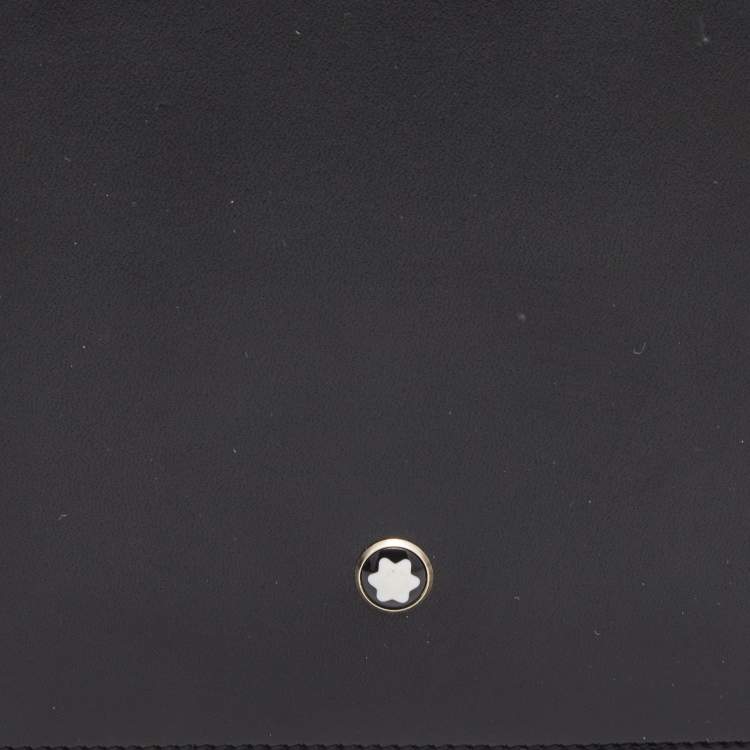 Pre Owned Montblanc Black Leather Meisterstuck Passport Holder