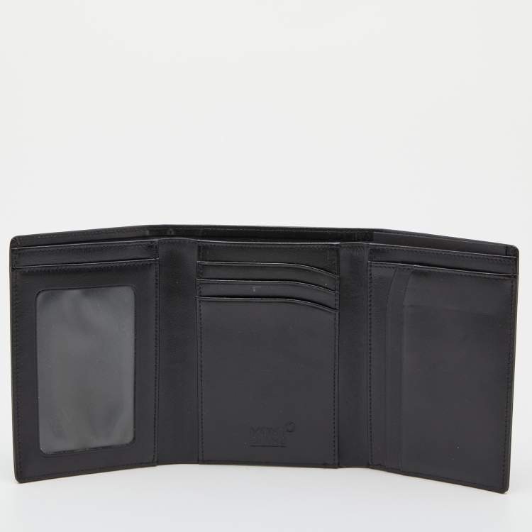 Pre Owned Montblanc Black Leather Meisterstück Business Card Holder