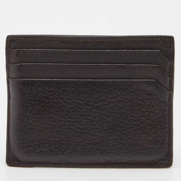 Pre Owned Montblanc Brown Leather Card Holder