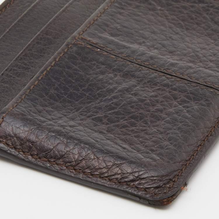 Pre Owned Montblanc Brown Leather Card Holder
