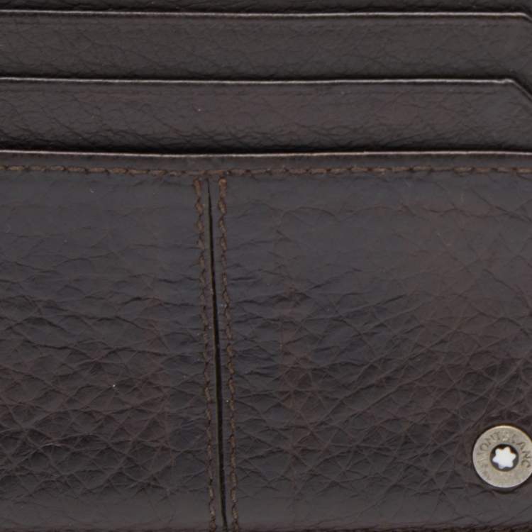 Pre Owned Montblanc Brown Leather Card Holder