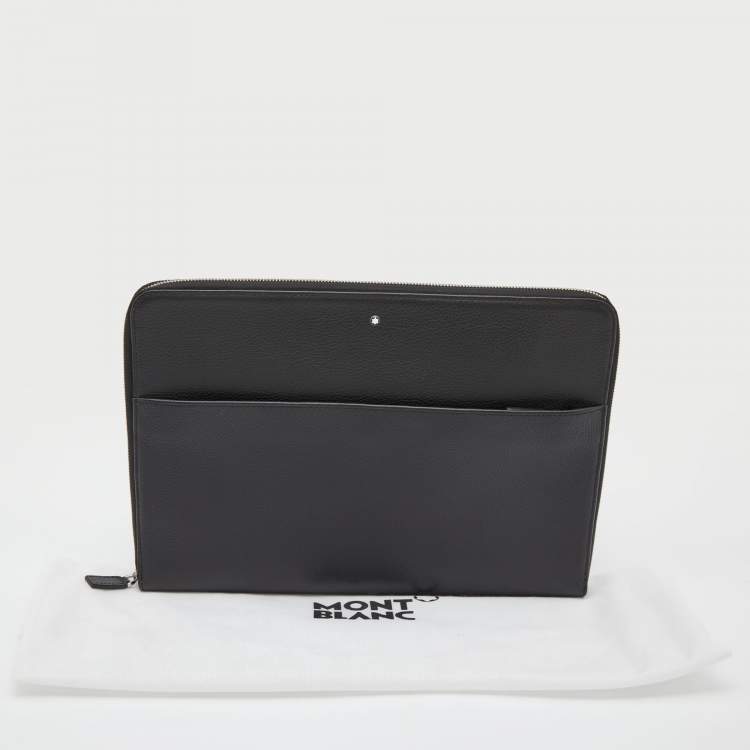 Pre Owned Montblanc Black Leather Document Case