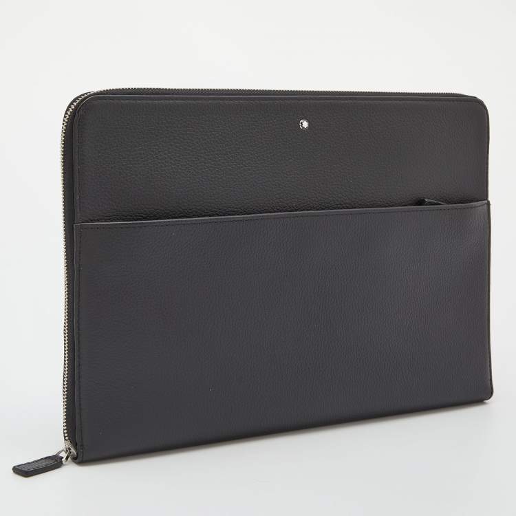 Pre Owned Montblanc Black Leather Document Case