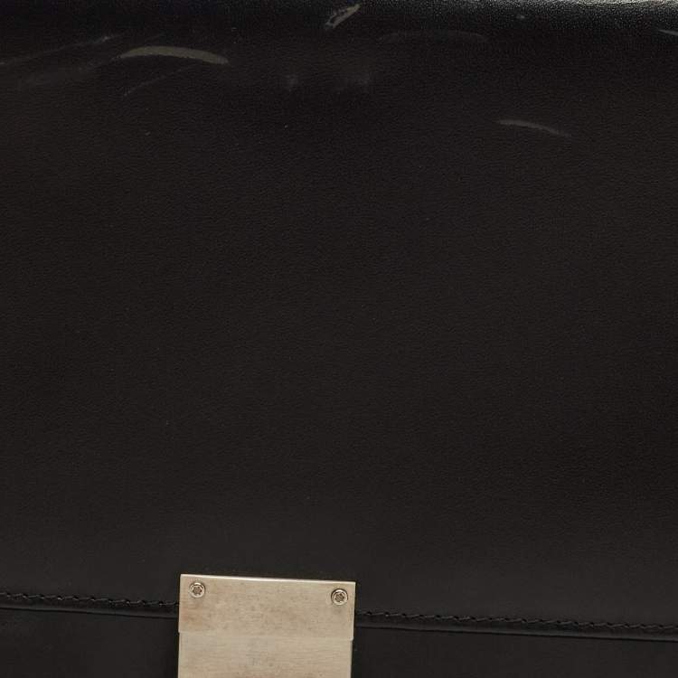 Pre Owned Montblanc Black Leather Meisterstuck Single Gusset Briefcase 
