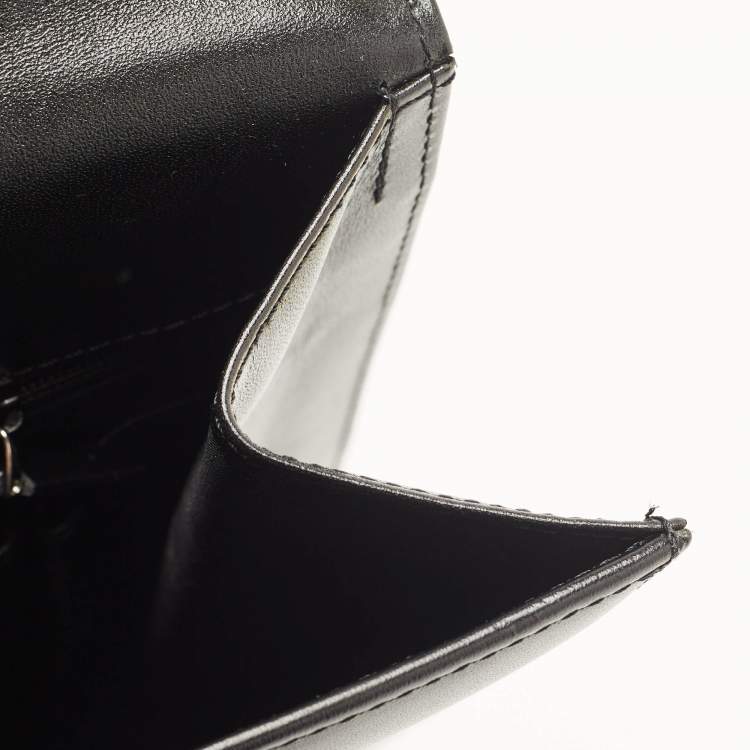 Pre Owned Montblanc Black Leather Meisterstuck Single Gusset Briefcase 