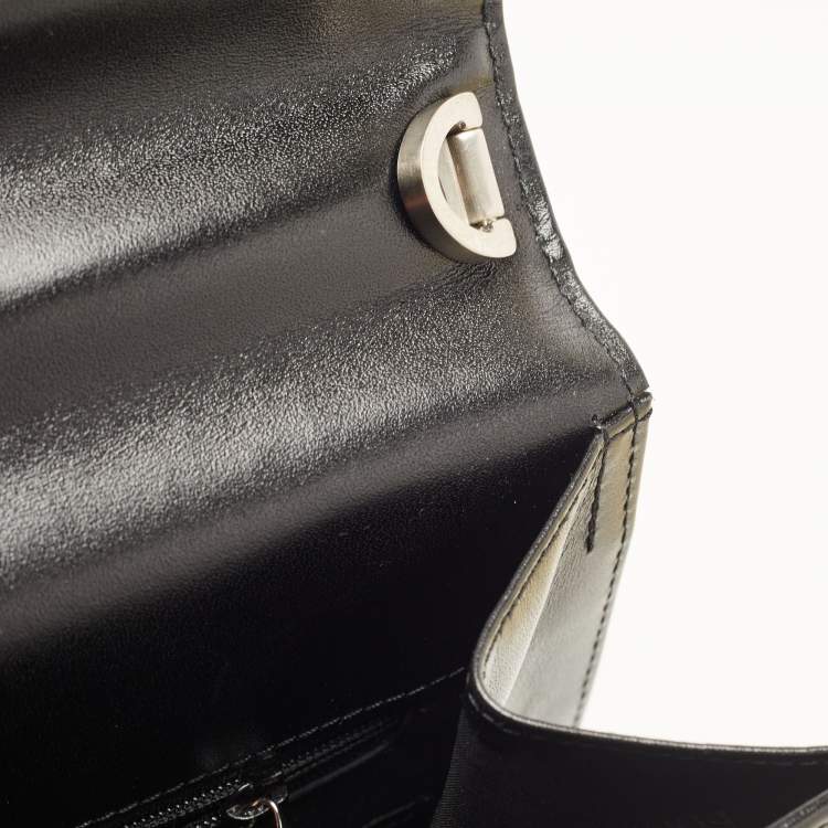 Pre Owned Montblanc Black Leather Meisterstuck Single Gusset Briefcase 
