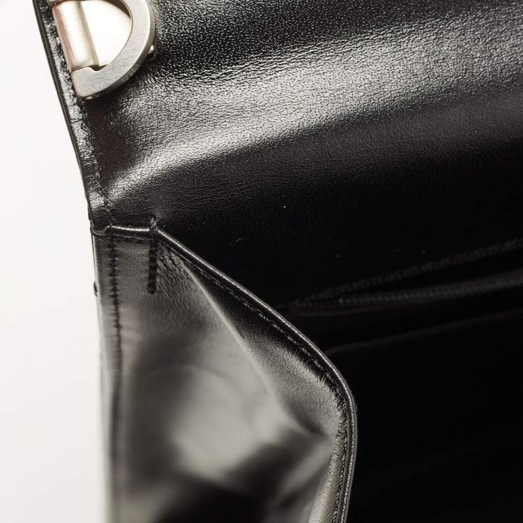 Pre Owned Montblanc Black Leather Meisterstuck Single Gusset Briefcase 