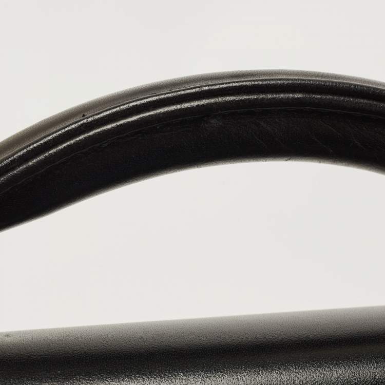 Pre Owned Montblanc Black Leather Meisterstuck Single Gusset Briefcase 