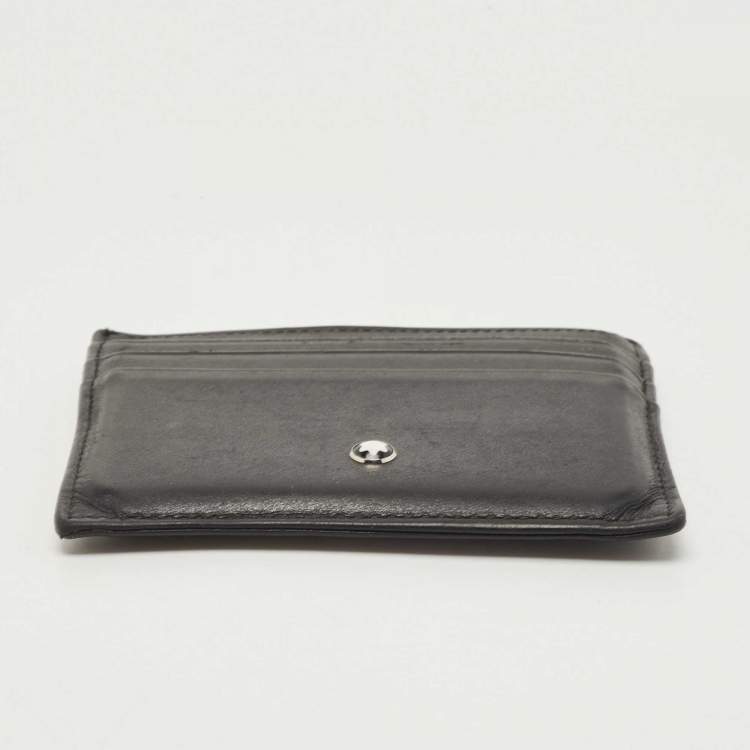 Pre Owned Montblanc Black Leather Meisterstuck Card Holder 6CC