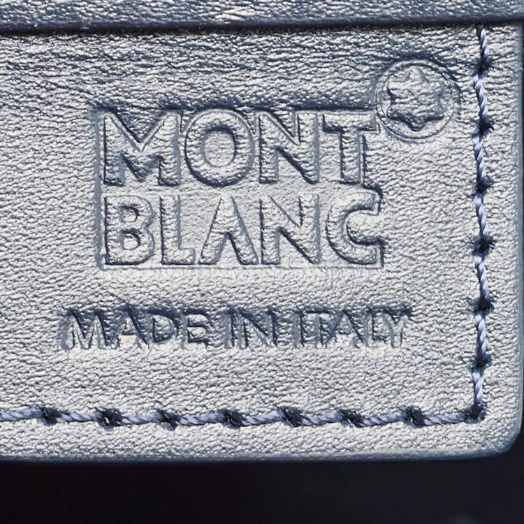 Pre Owned Montblanc Blue Leather Meisterstuck Sartorial Slim Document Case