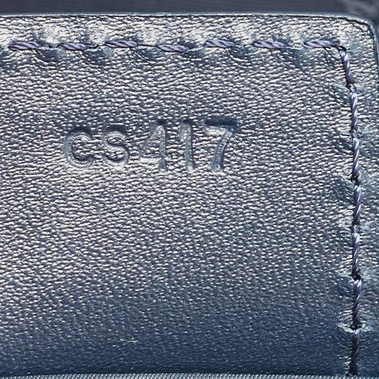 Pre Owned Montblanc Blue Leather Meisterstuck Sartorial Slim Document Case