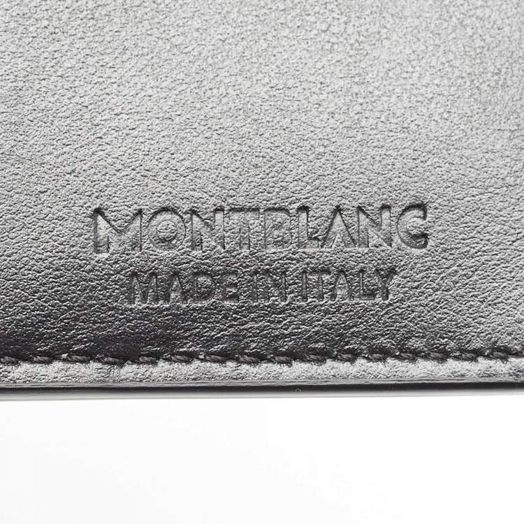 Pre Owned Montblanc Black Leather Meisterstuck Business Card Case