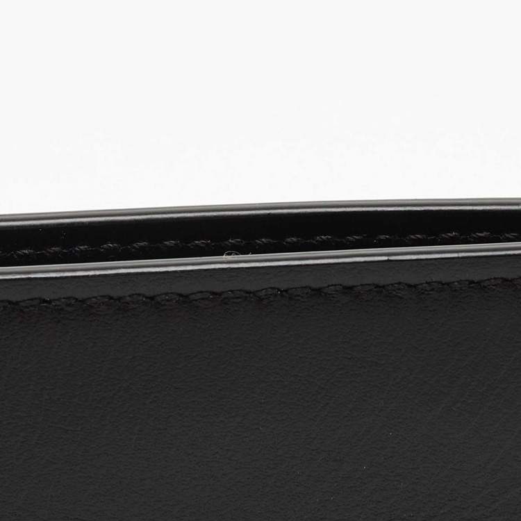Pre Owned Montblanc Black Leather Meisterstuck Business Card Case
