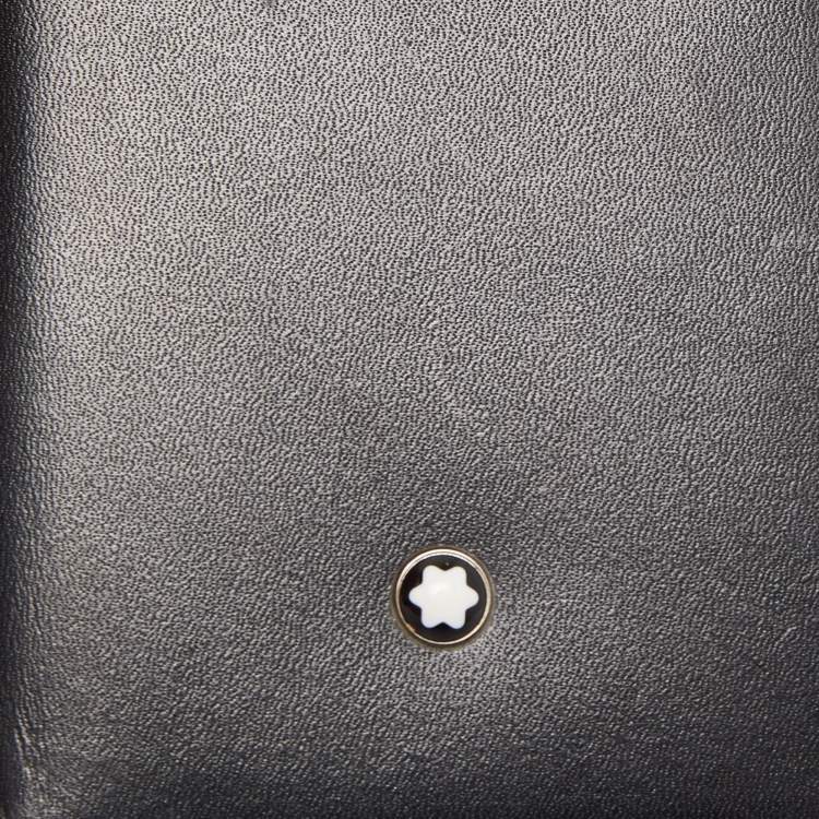 Pre Owned Montblanc Black Leather Meisterstück Business Card Holder