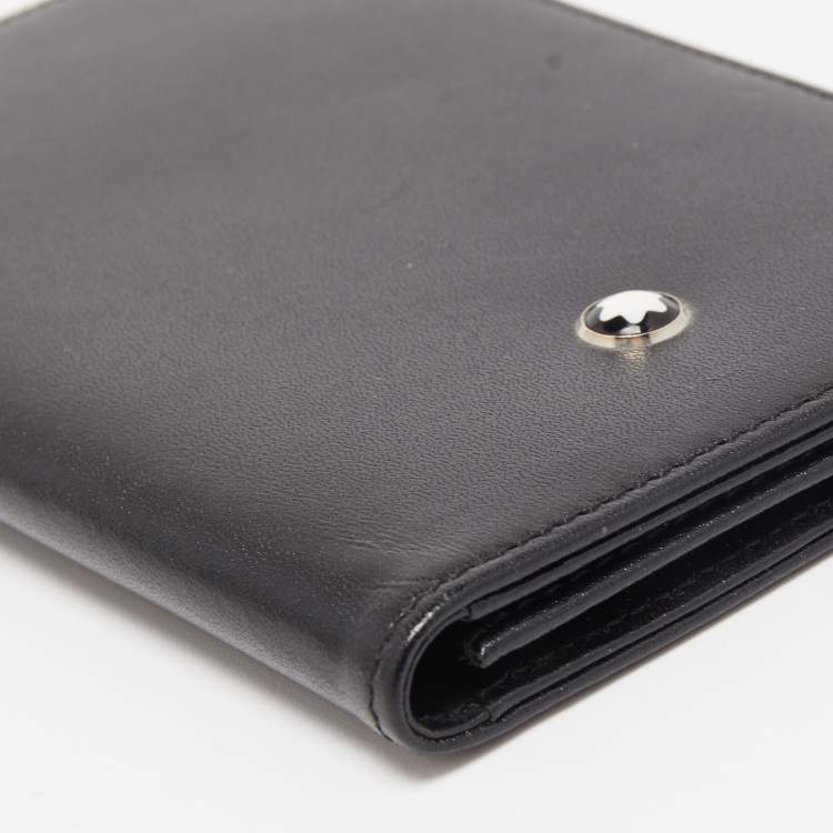 Pre Owned Montblanc Black Leather Meisterstück Business Card Holder