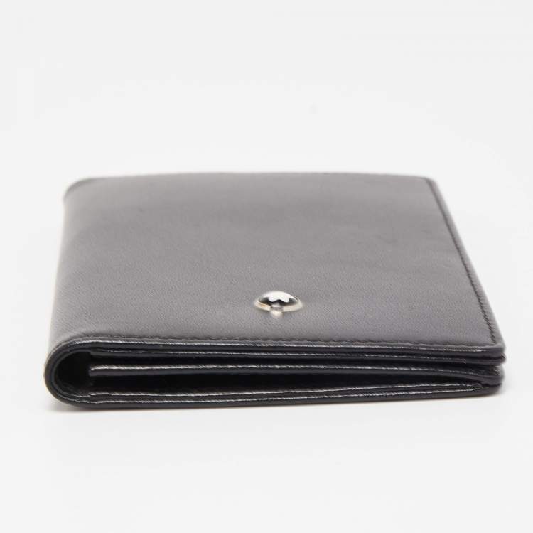 Pre Owned Montblanc Black Leather Meisterstück Business Card Holder