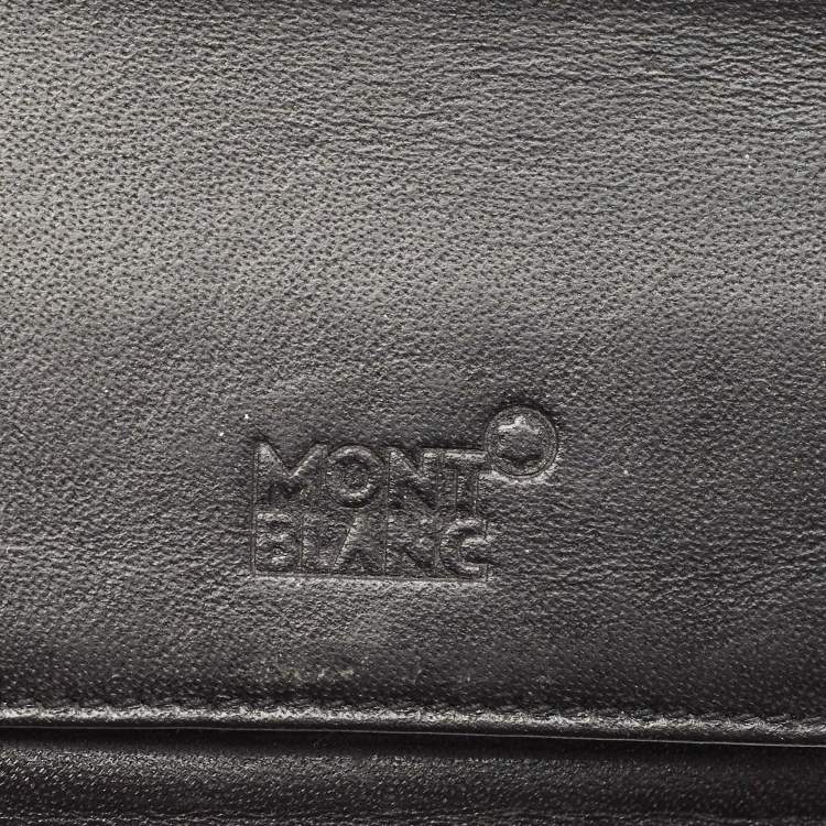 Pre Owned Montblanc Black Leather Miesterstuck Bifold Wallet