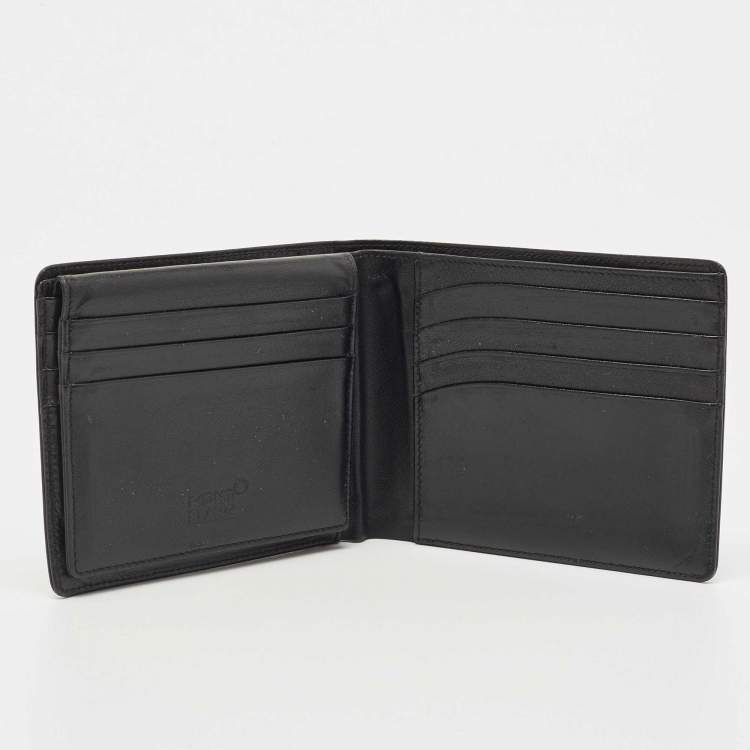 Pre Owned Montblanc Black Leather Miesterstuck Bifold Wallet