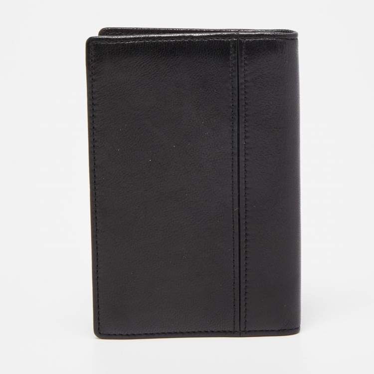 Pre Owned Montblanc Black Leather Business Card Holder