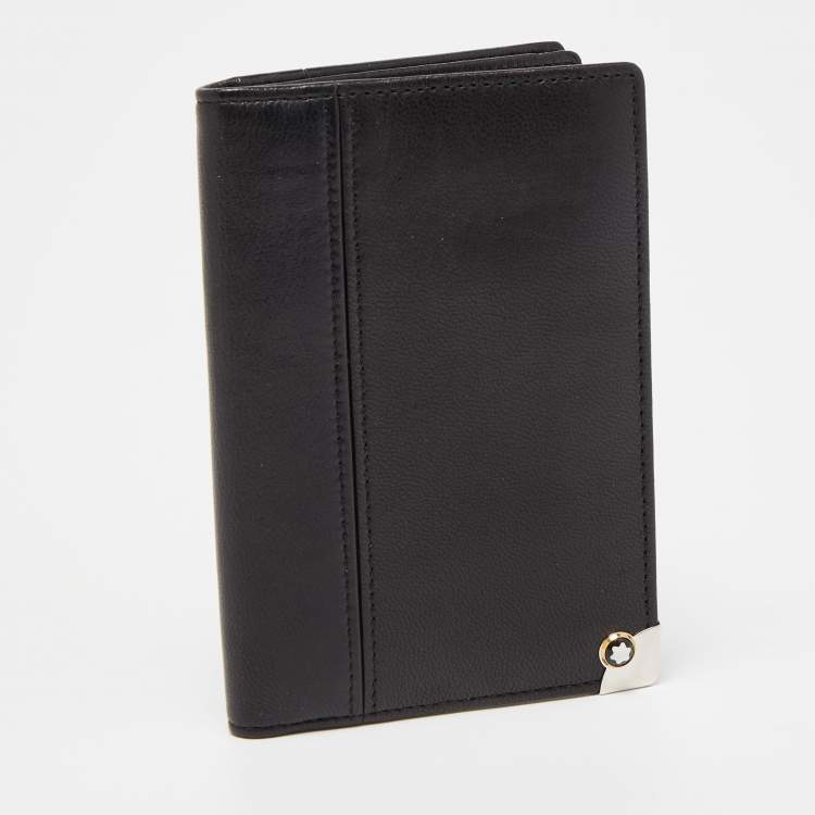Pre Owned Montblanc Black Leather Business Card Holder