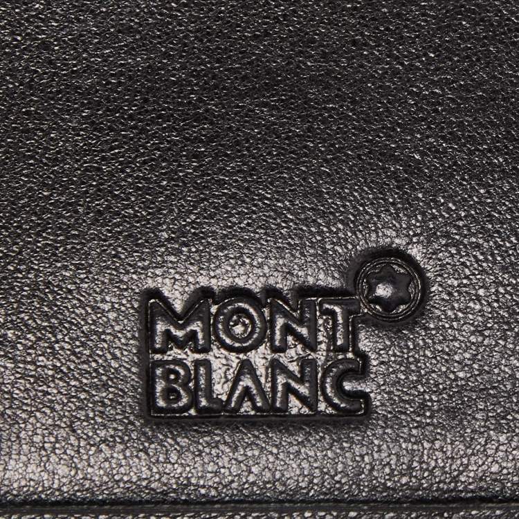 Pre Owned Montblanc Black Leather Business Card Holder