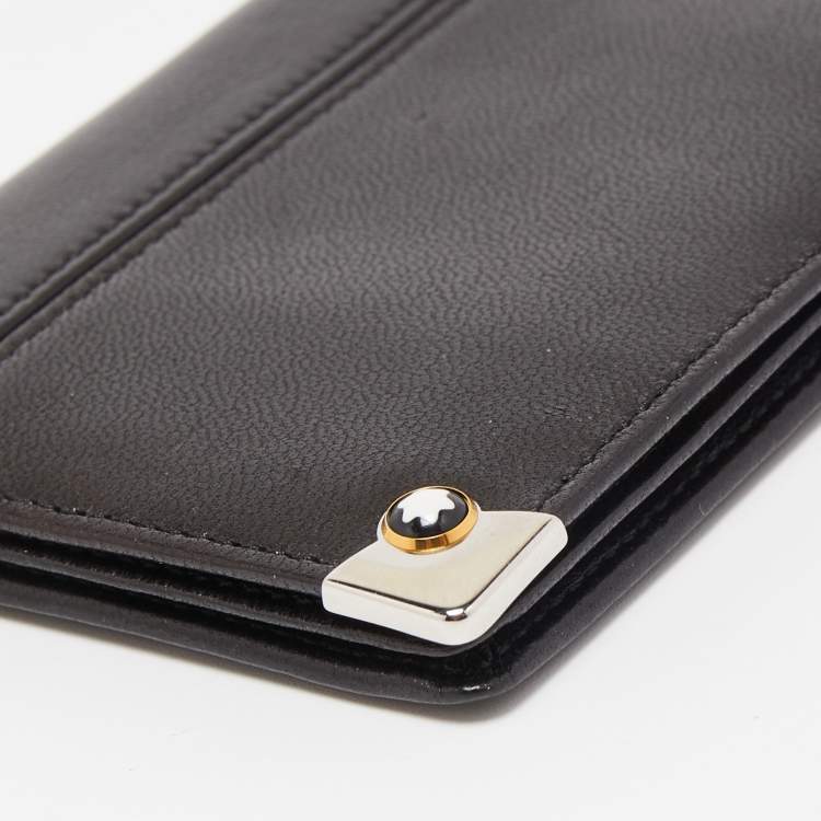 Pre Owned Montblanc Black Leather Business Card Holder