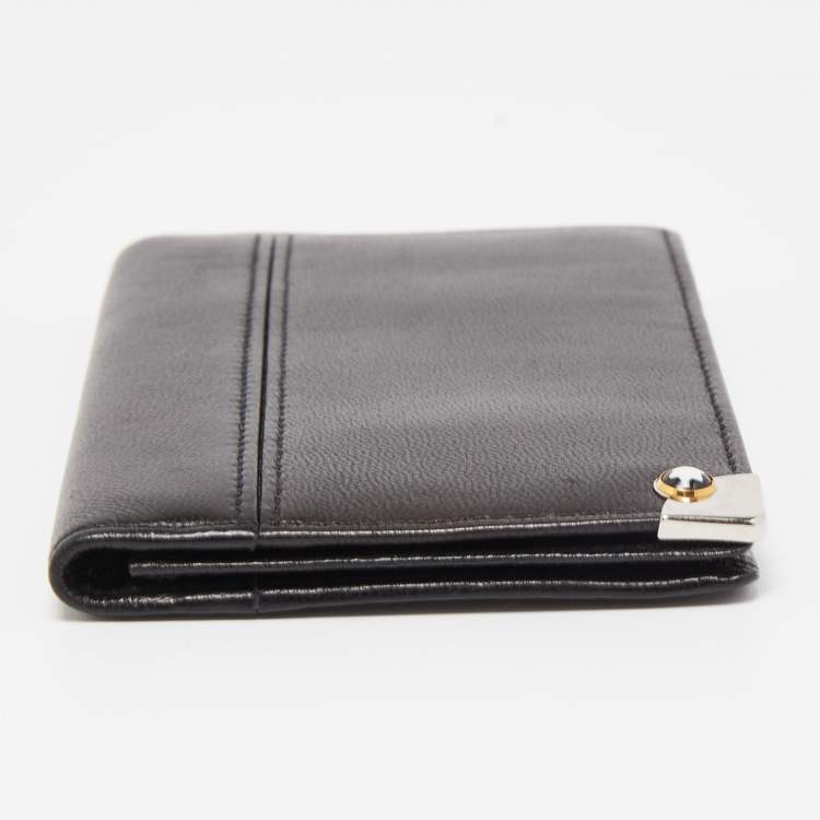 Pre Owned Montblanc Black Leather Business Card Holder