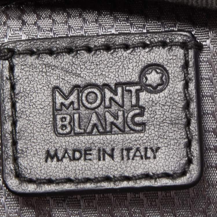 Pre Owned Montblanc Black Nylon and Leather My Nightflight Briefcase Bag