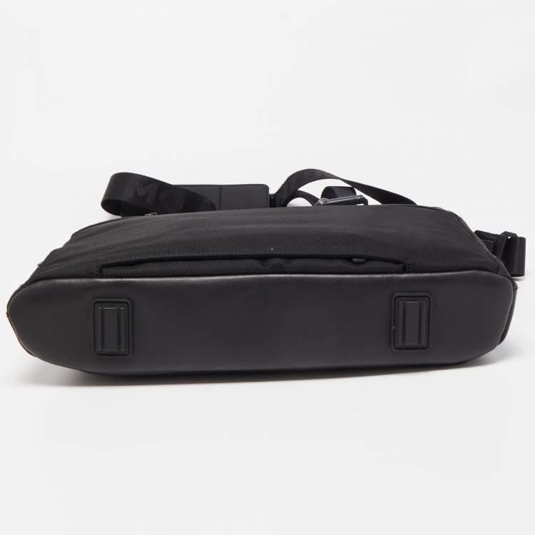 Pre Owned Montblanc Black Nylon and Leather My Nightflight Briefcase Bag