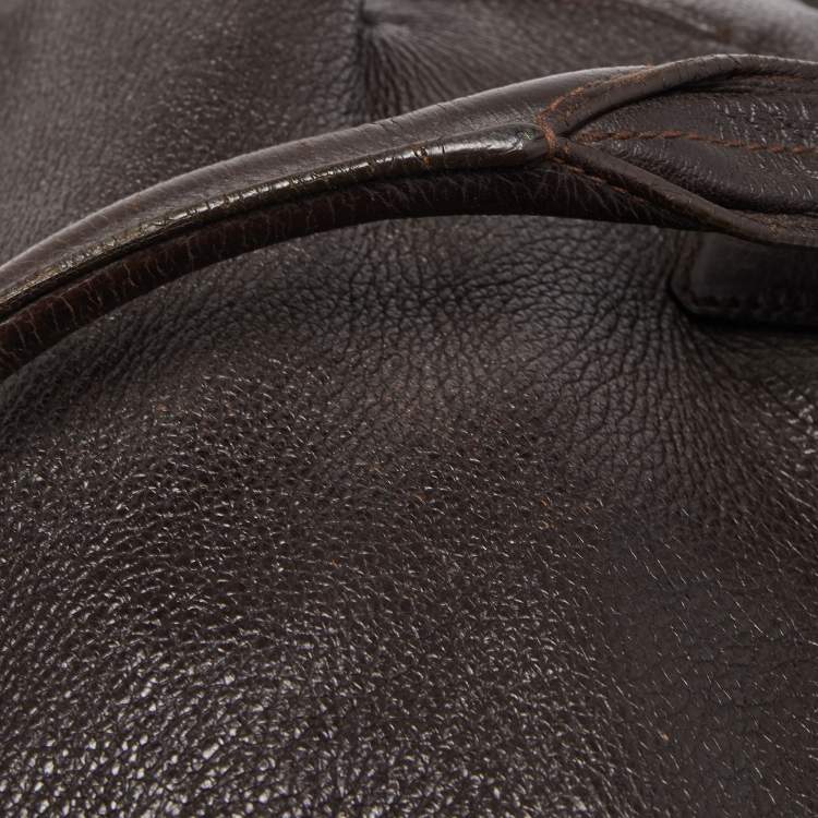 Pre Owned Montblanc Dark Brown Soft Grained Leather Meisterstuck Pocket Tote