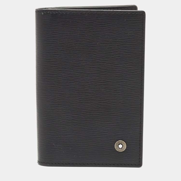 Pre Owned Montblanc Black Leather Westside Business Card Holder