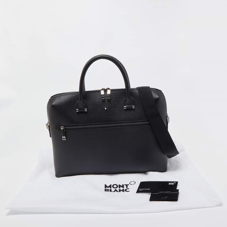 Pre Owned Montblanc Black Leather 4810 Westside Slim Document Case