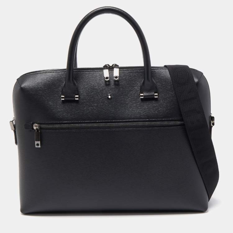 Pre Owned Montblanc Black Leather 4810 Westside Slim Document Case