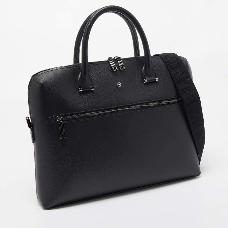Pre Owned Montblanc Black Leather 4810 Westside Slim Document Case