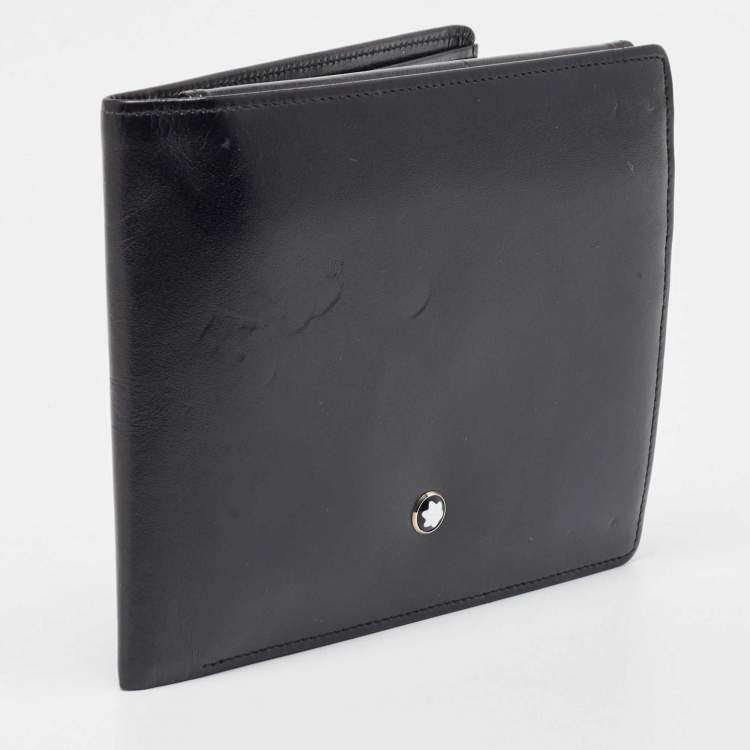 Pre Owned Montblanc Black Leather Meisterstuck Bifold Wallet