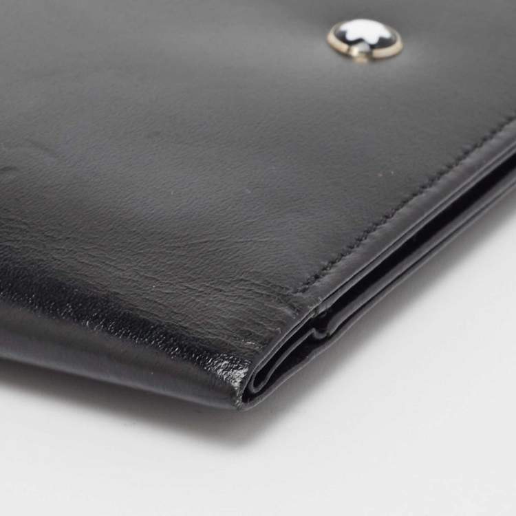 Pre Owned Montblanc Black Leather Meisterstuck Bifold Wallet