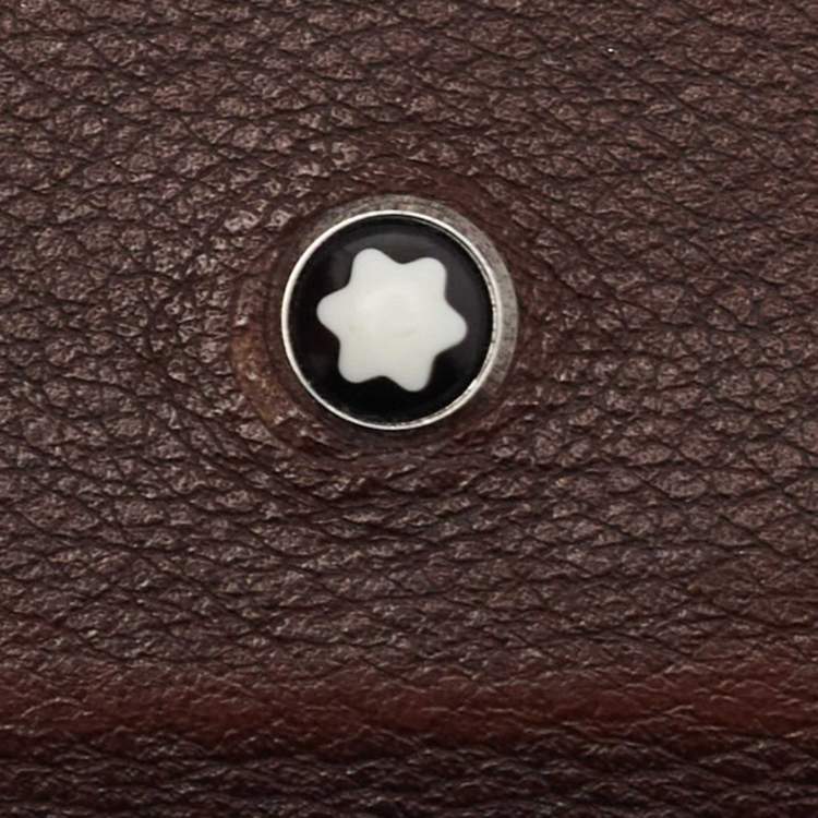 Pre Owned Montblanc Dark Brown Leather Meisterstuck 6CC Card Holder