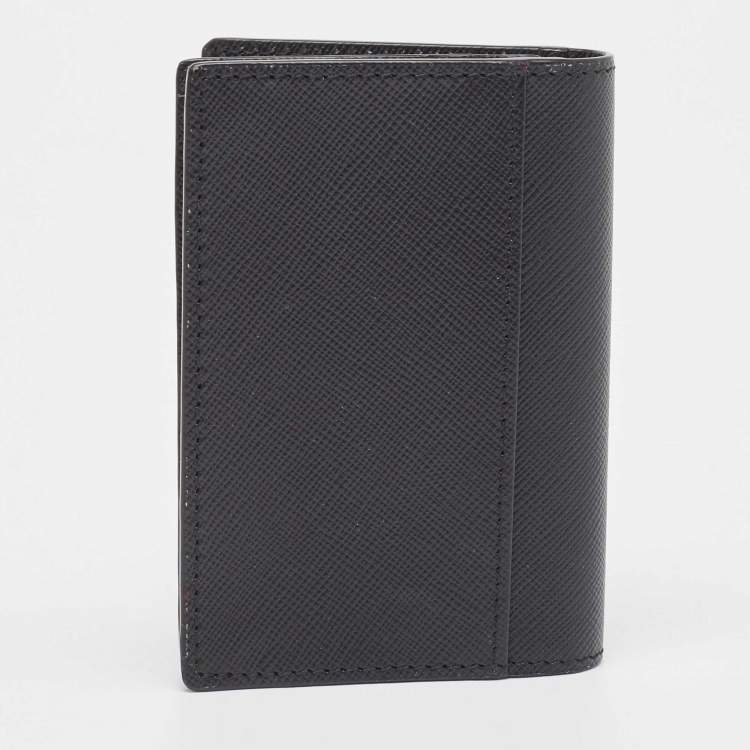 Pre Owned Montblanc Black Leather Meisterstück Business Card Holder