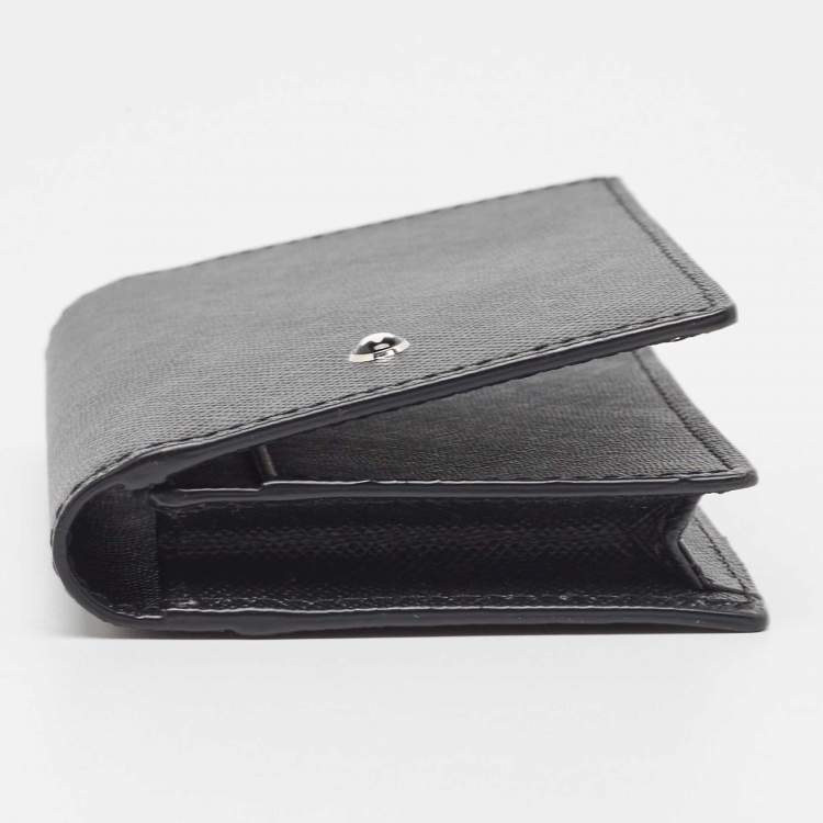 Pre Owned Montblanc Black Leather Meisterstück Business Card Holder