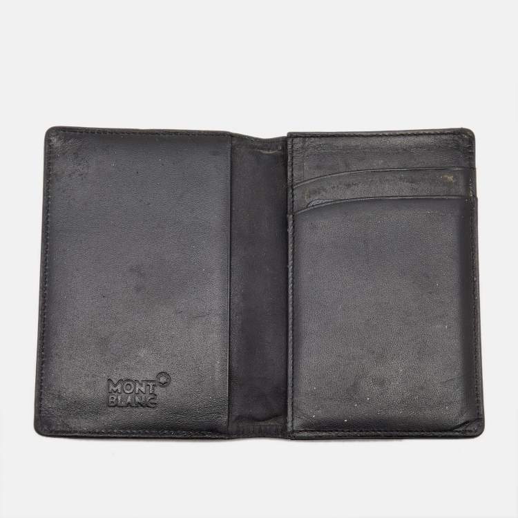 Pre Owned Montblanc Black Leather Meisterstück Business Card Holder