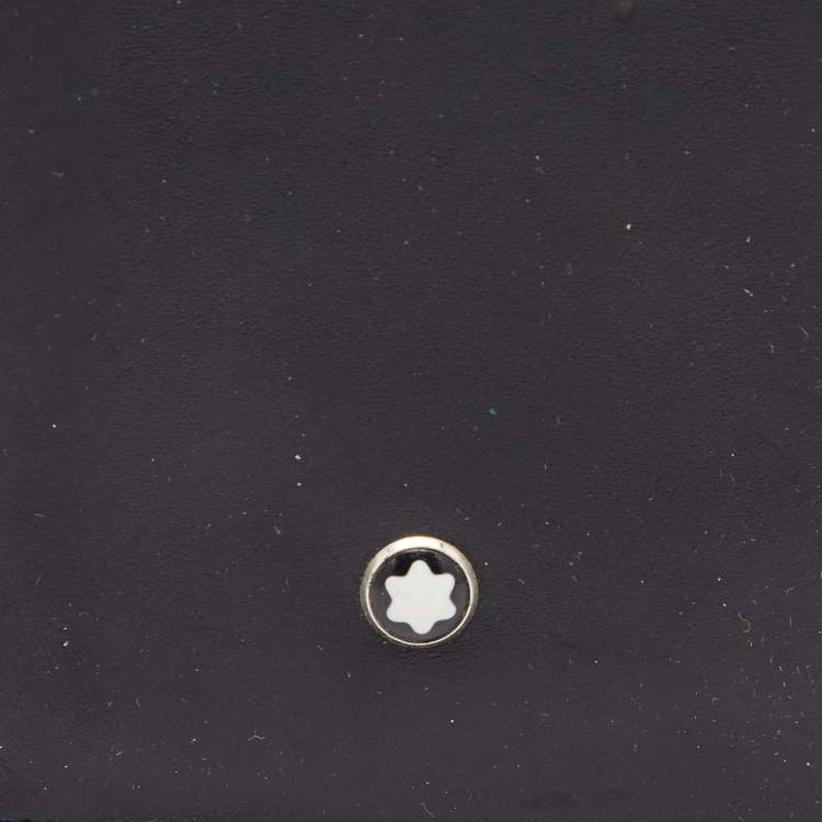 Pre Owned Montblanc Black Leather Meisterstück Business Card Holder