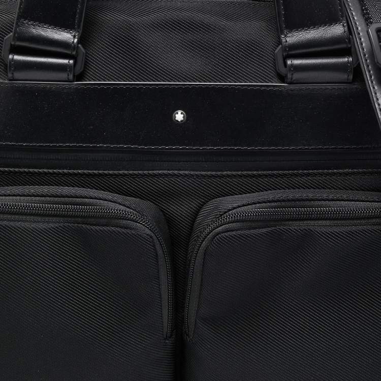 Pre Owned Montblanc Black Nylon and Leather Nightflight Document Case