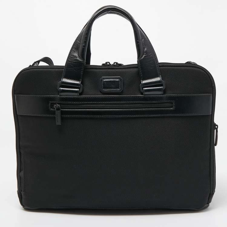 Pre Owned Montblanc Black Nylon and Leather Nightflight Document Case