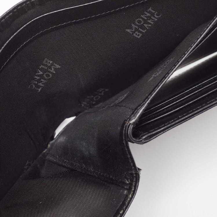 Pre Owned Montblanc Black Leather Meisterstück Bifold Wallet 